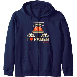 image:imageMaruchan I Heart Ramen Noodle Bowl Poster Zip HoodieNavy Blue