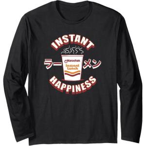 image:imageMaruchan Instant Happiness Steaming Ramen Soup Long Sleeve TShirtBlack