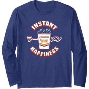 image:imageMaruchan Instant Happiness Steaming Ramen Soup Long Sleeve TShirtNavy Blue
