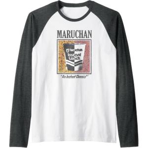 image:imageMaruchan Instant Lunch An Instant Classic Art Pop Logo Raglan Baseball TeeDark Heather GreyWhite