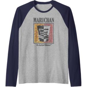image:imageMaruchan Instant Lunch An Instant Classic Art Pop Logo Raglan Baseball TeeNavy BlueAthletic Heather