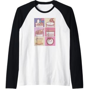 image:imageMaruchan Instant Lunch Boxed Up Cooking Instructions Panel Raglan Baseball TeeBlackWhite