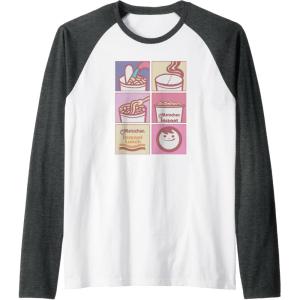image:imageMaruchan Instant Lunch Boxed Up Cooking Instructions Panel Raglan Baseball TeeDark Heather GreyWhite