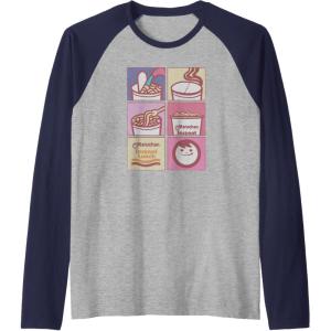 image:imageMaruchan Instant Lunch Boxed Up Cooking Instructions Panel Raglan Baseball TeeNavy BlueAthletic Heather