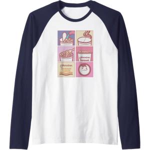 image:imageMaruchan Instant Lunch Boxed Up Cooking Instructions Panel Raglan Baseball TeeNavy BlueWhite