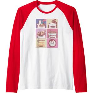 image:imageMaruchan Instant Lunch Boxed Up Cooking Instructions Panel Raglan Baseball TeeRedWhite