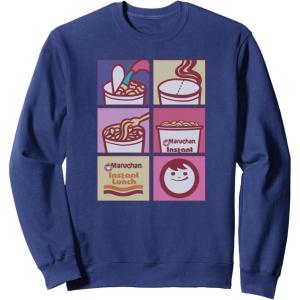 image:imageMaruchan Instant Lunch Boxed Up Cooking Instructions Panel SweatshirtNavy Blue