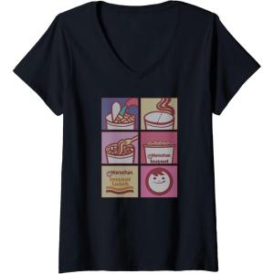 image:imageMaruchan Instant Lunch Boxed Up Cooking Instructions Panel VNeck TShirtBlack