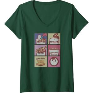 image:imageMaruchan Instant Lunch Boxed Up Cooking Instructions Panel VNeck TShirtDark Green