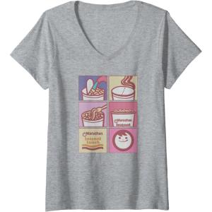 image:imageMaruchan Instant Lunch Boxed Up Cooking Instructions Panel VNeck TShirtHeather Grey