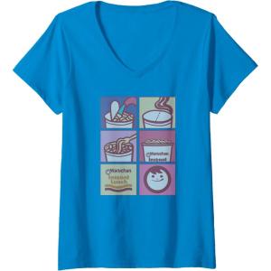 image:imageMaruchan Instant Lunch Boxed Up Cooking Instructions Panel VNeck TShirtSapphire Blue