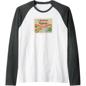 image:imageMaruchan Instant Lunch Chicken Flavor Art Raglan Baseball TeeDark Heather GreyWhite