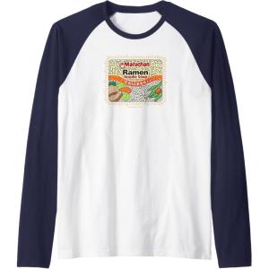 image:imageMaruchan Instant Lunch Chicken Flavor Art Raglan Baseball TeeNavy BlueWhite
