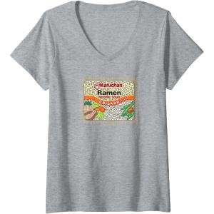 image:imageMaruchan Instant Lunch Chicken Flavor Art VNeck TShirtHeather Grey
