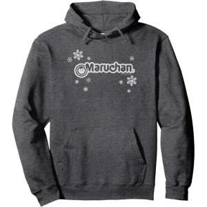 image:imageMaruchan Instant Lunch Christmas Snow Flakes Holiday Logo Pullover HoodieDark Heather Grey