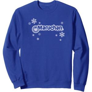 image:imageMaruchan Instant Lunch Christmas Snow Flakes Holiday Logo SweatshirtRoyal Blue