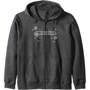 image:imageMaruchan Instant Lunch Christmas Snow Flakes Holiday Logo Zip HoodieDark Heather Grey