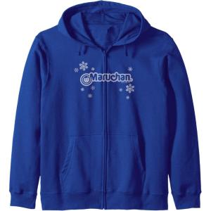 image:imageMaruchan Instant Lunch Christmas Snow Flakes Holiday Logo Zip HoodieRoyal Blue