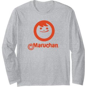 image:imageMaruchan Instant Lunch Classic Happy Face Vintage Logo Long Sleeve TShirtHeather Grey