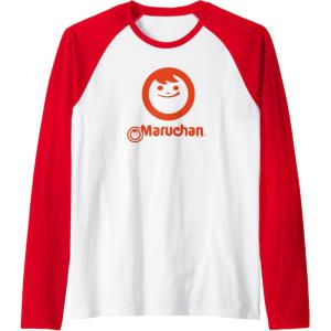 image:imageMaruchan Instant Lunch Classic Happy Face Vintage Logo Raglan Baseball TeeRedWhite