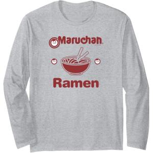 image:imageMaruchan Instant Lunch Classic Reman Bowl Logo Long Sleeve TShirtHeather Grey
