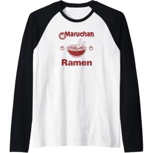 image:imageMaruchan Instant Lunch Classic Reman Bowl Logo Raglan Baseball TeeBlackWhite