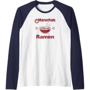 image:imageMaruchan Instant Lunch Classic Reman Bowl Logo Raglan Baseball TeeNavy BlueWhite