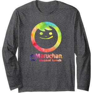 image:imageMaruchan Instant Lunch Color Pop Classic Retro Logo Long Sleeve TShirtDark Heather Grey