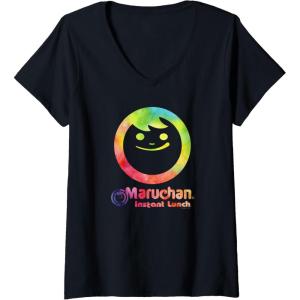 image:imageMaruchan Instant Lunch Color Pop Classic Retro Logo VNeck TShirtBlack