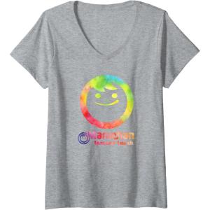 image:imageMaruchan Instant Lunch Color Pop Classic Retro Logo VNeck TShirtHeather Grey