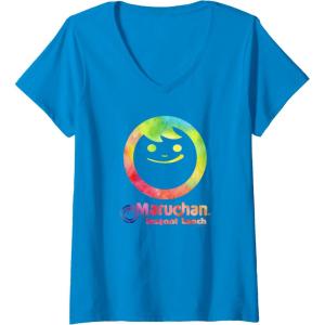 image:imageMaruchan Instant Lunch Color Pop Classic Retro Logo VNeck TShirtSapphire Blue