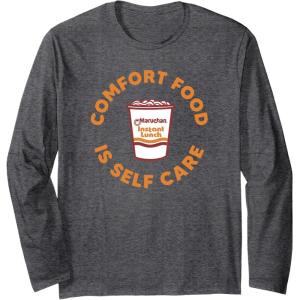 image:imageMaruchan Instant Lunch Comfort Food Is Self Care Ramen Cup Long Sleeve TShirtDark Heather Grey