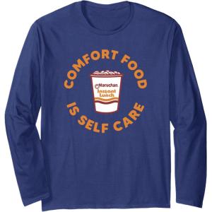 image:imageMaruchan Instant Lunch Comfort Food Is Self Care Ramen Cup Long Sleeve TShirtNavy Blue