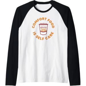 image:imageMaruchan Instant Lunch Comfort Food Is Self Care Ramen Cup Raglan Baseball TeeBlackWhite