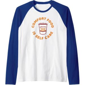 image:imageMaruchan Instant Lunch Comfort Food Is Self Care Ramen Cup Raglan Baseball TeeRoyal BlueWhite