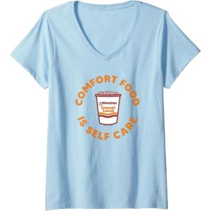 image:imageMaruchan Instant Lunch Comfort Food Is Self Care Ramen Cup VNeck TShirtBaby Blue