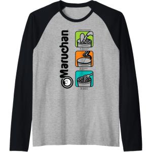 image:imageMaruchan Instant Lunch Cooking Directions Icons Raglan Baseball TeeBlackAthletic Heather