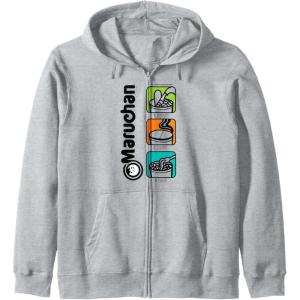 image:imageMaruchan Instant Lunch Cooking Directions Icons Zip HoodieHeather Grey