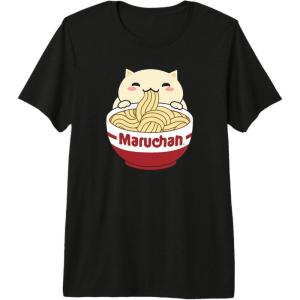 image:imageMaruchan Instant Lunch Cute Cat Ramen Bowl Logo Premium Triblend TShirtBlack