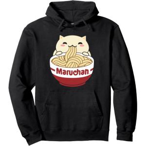 image:imageMaruchan Instant Lunch Cute Cat Ramen Bowl Logo Pullover HoodieBlack