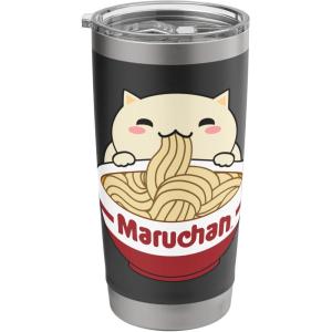 image:imageMaruchan Instant Lunch Cute Cat Ramen Bowl Logo Stainless Steel Insulated TumblerBlack