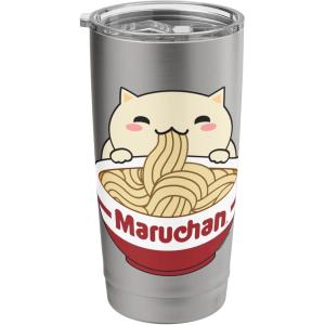 image:imageMaruchan Instant Lunch Cute Cat Ramen Bowl Logo Stainless Steel Insulated TumblerBrushed Steel