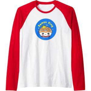 image:imageMaruchan Instant Lunch Cute Kawaii Ramen King Bowl Logo Raglan Baseball TeeRedWhite