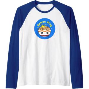 image:imageMaruchan Instant Lunch Cute Kawaii Ramen King Bowl Logo Raglan Baseball TeeRoyal BlueWhite
