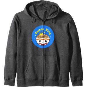 image:imageMaruchan Instant Lunch Cute Kawaii Ramen King Bowl Logo Zip HoodieDark Heather Grey