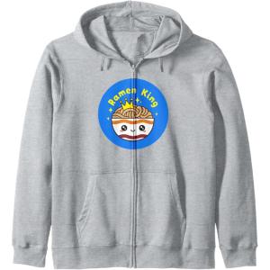 image:imageMaruchan Instant Lunch Cute Kawaii Ramen King Bowl Logo Zip HoodieHeather Grey