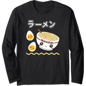 image:imageMaruchan Instant Lunch Cute Ramen Japanese Style Logo Long Sleeve TShirtBlack