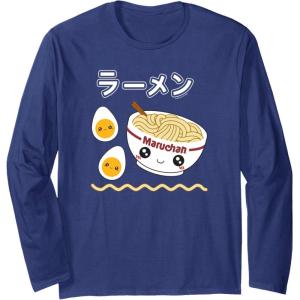 image:imageMaruchan Instant Lunch Cute Ramen Japanese Style Logo Long Sleeve TShirtNavy Blue