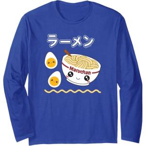 image:imageMaruchan Instant Lunch Cute Ramen Japanese Style Logo Long Sleeve TShirtRoyal Blue