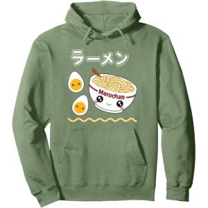 image:imageMaruchan Instant Lunch Cute Ramen Japanese Style Logo Pullover HoodieSage Green